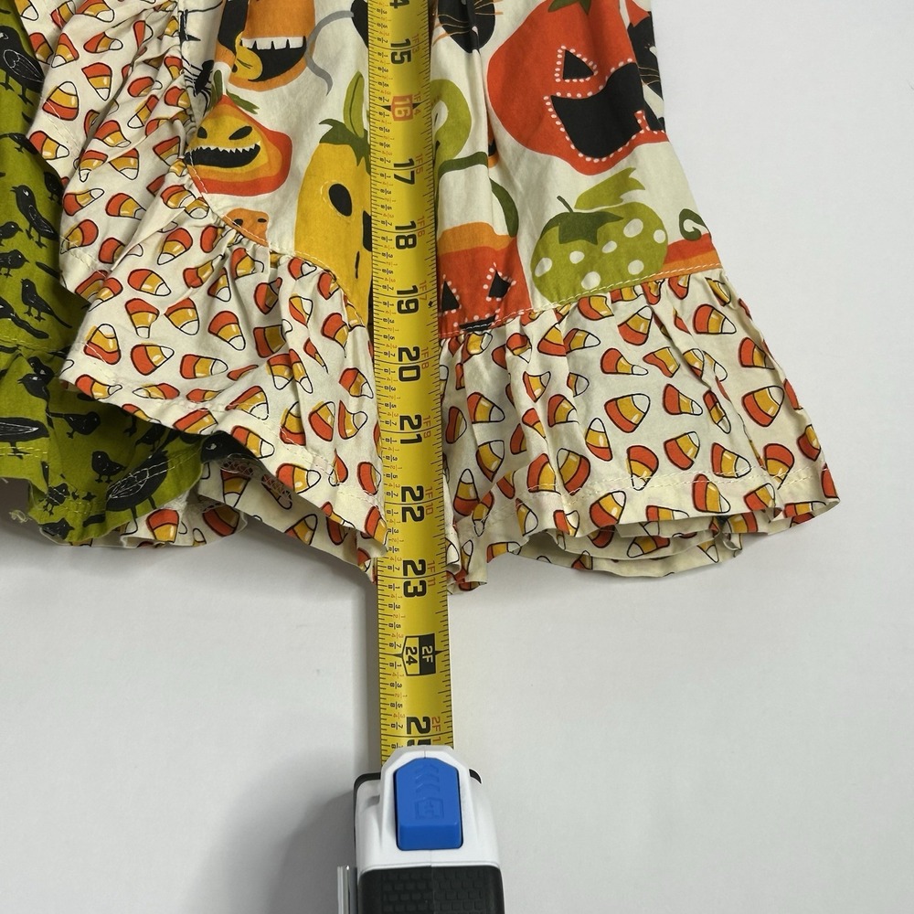 Jelly The Pug Halloween Dress Girls 4T Pumpkins Candy Corn Black Cat Crows READ - Picture 7 of 15